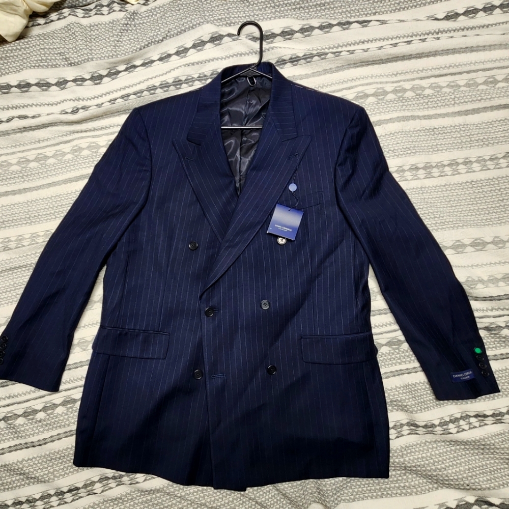 Daniel Cremieux 43r Double Breasted DB Blazer Suit Jacket NWT $595 retail